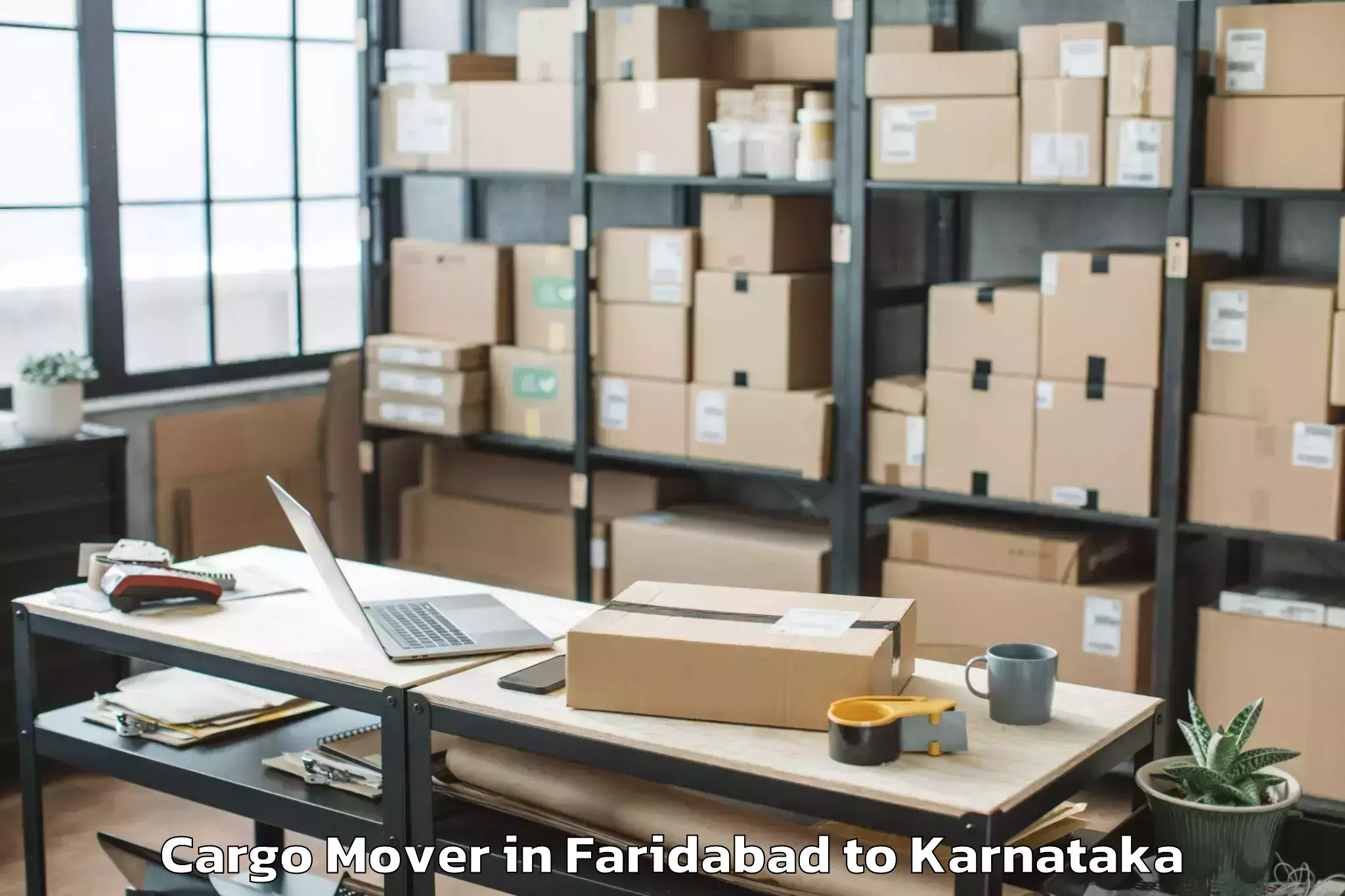 Reliable Faridabad to Rani Channamma University Bela Cargo Mover